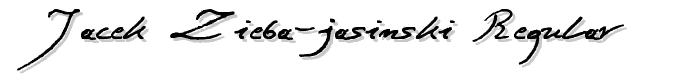 Jacek%20Zieba-Jasinski%20Regular font