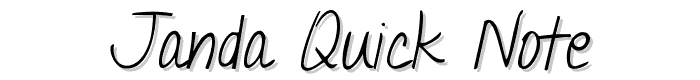 Janda%20Quick%20Note font