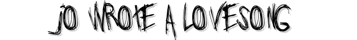 Jo_wrote_a_lovesong font