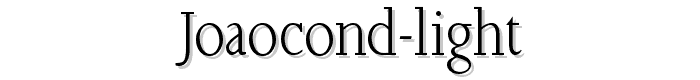 JoaoCond-Light font