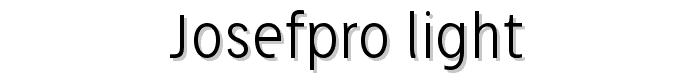 JosefPro-Light font