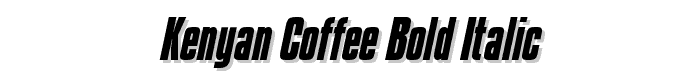 Kenyan%20Coffee%20Bold%20Italic font