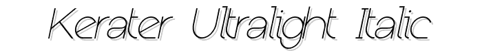 Kerater%20UltraLight%20Italic font