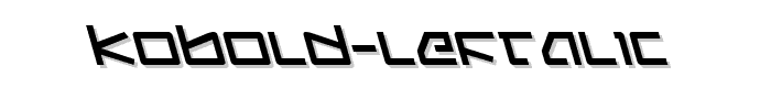 Kobold%20Leftalic font