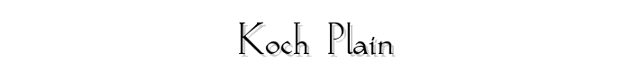 Koch%20Plain font