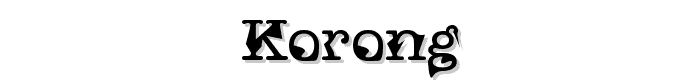 Korong font