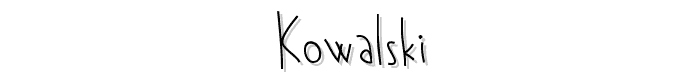 Kowalski font