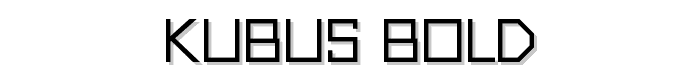 Kubus%20Bold font