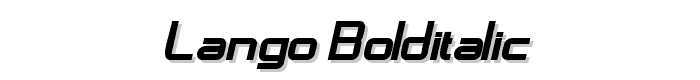 Lang%C3%B3%20BoldItalic font