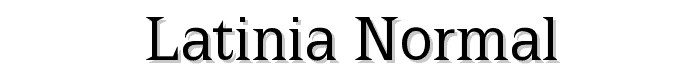 Latinia-Normal font