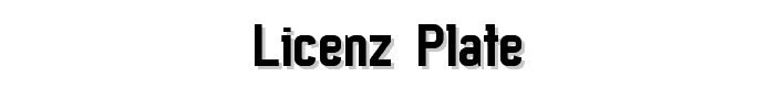 Licenz%20Plate font