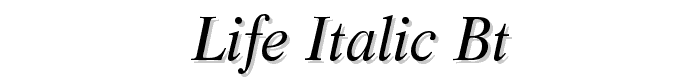 Life%20Italic%20BT font