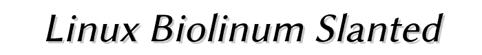 Linux%20Biolinum%20Slanted font