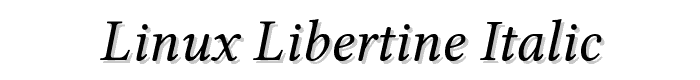 Linux%20Libertine%20Italic font