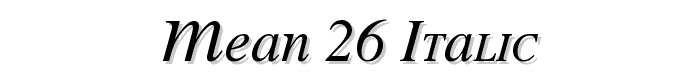 MEAN%2026%20Italic font