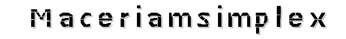 MaceriamSimplex font