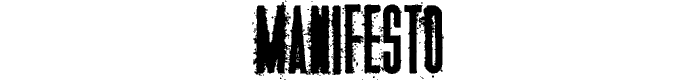 Manifesto font