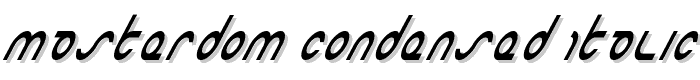 Masterdom%20Condensed%20Italic font