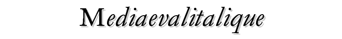 MediaevalItalique font