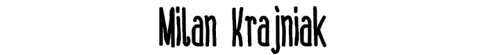 Milan%20Krajniak font