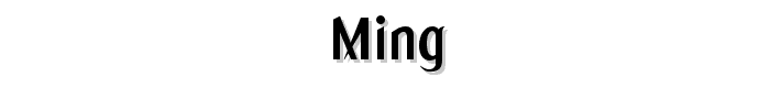 Ming font