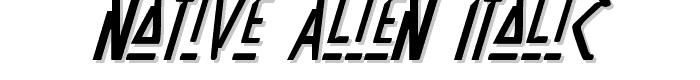 Native%20Alien%20Italic font