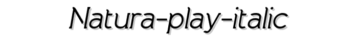 Natura%20Play%20Italic font