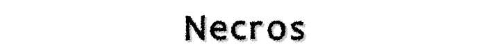 Necros font