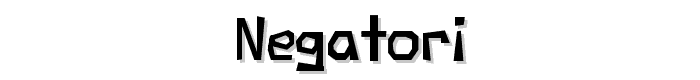 Negatori font