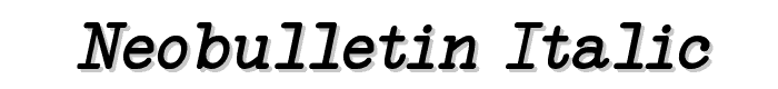 NeoBulletin%20Italic font