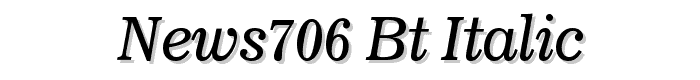 News706%20BT%20Italic font