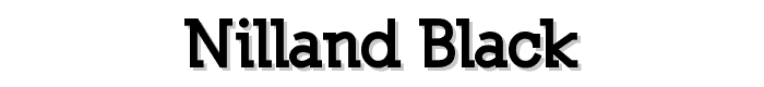 Nilland-Black font