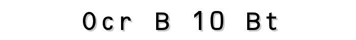 OCR-B%2010%20BT font