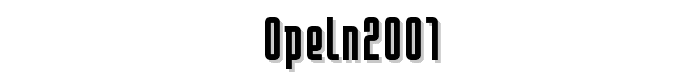 Opeln2001 font