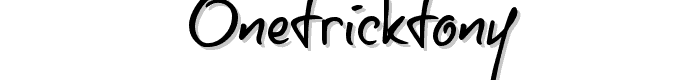 onetrickTony font