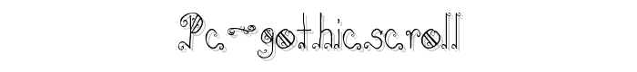 PC-GothicScroll font