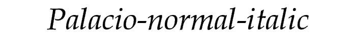 Palacio-Normal-Italic font