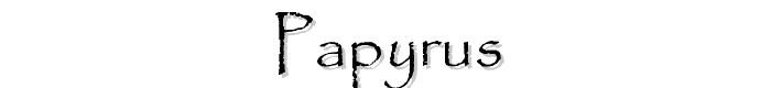 Papyrus font