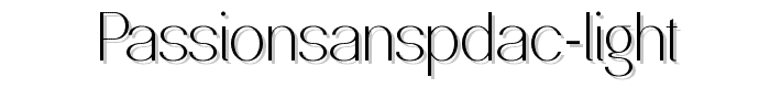 PassionSansPDac-Light font