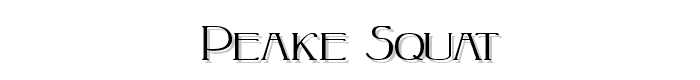 Peake-Squat font