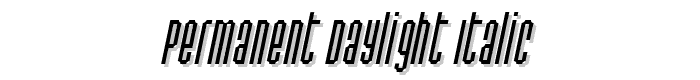 Permanent%20daylight%20Italic font