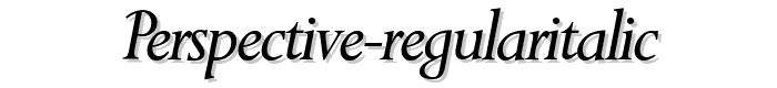 Perspective-RegularItalic font