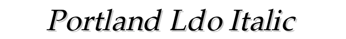 Portland%20LDO%20Italic font