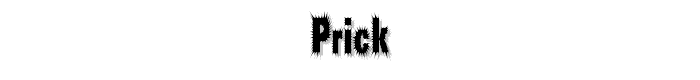 Prick font