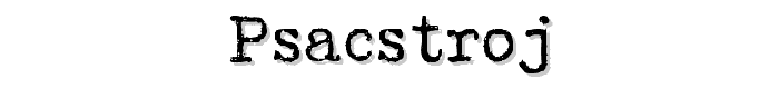 Psacstroj font