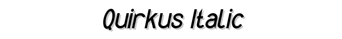 Quirkus%20Italic font