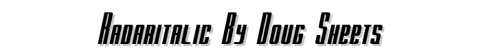 RADARitalic%20by%20Doug%20Sheets font