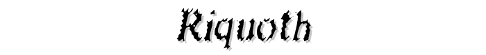 Riquoth font