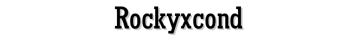 RockyXCond font