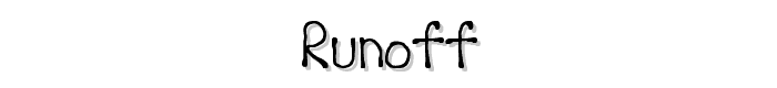 Runoff font